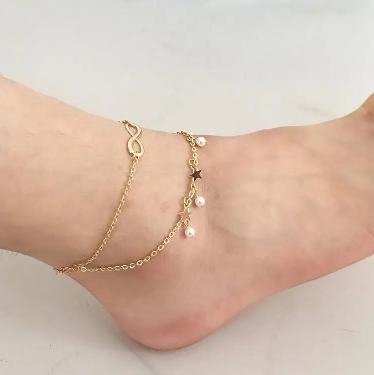 Sparkling Butterfly Pendant Anklet ✨