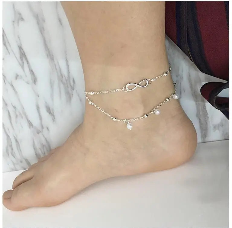 Sparkling Butterfly Pendant Anklet ✨